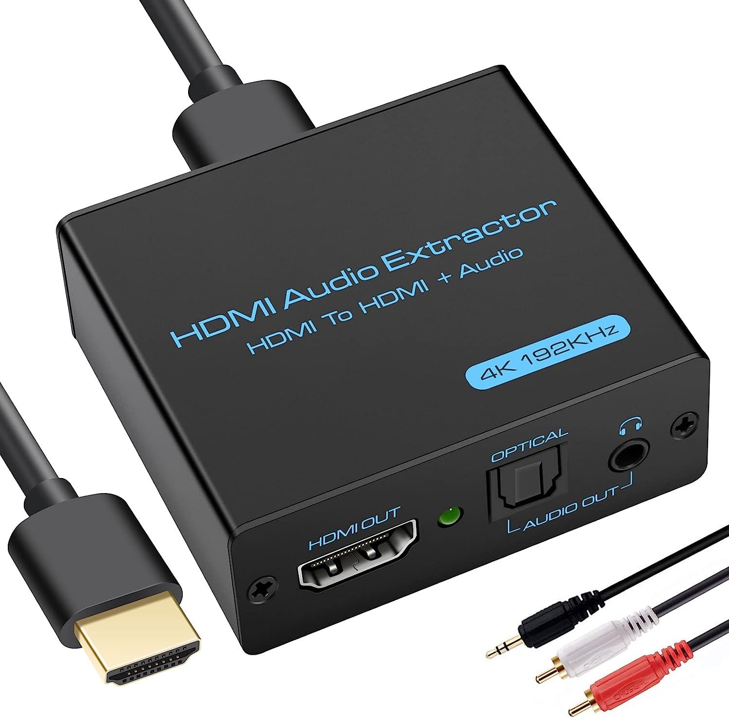 HDMI Audio Extractor 4K HDMI to Optical 3.5mm AUX.