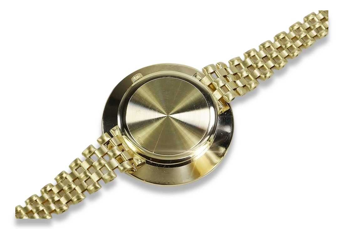 Prześliczny 14k złoty zegarek damski Geneve lw116y Ł