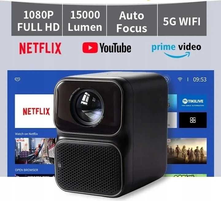 Projektor Led Xiaomi Wanbo TT full HD 650anasi certyfikat Netflix