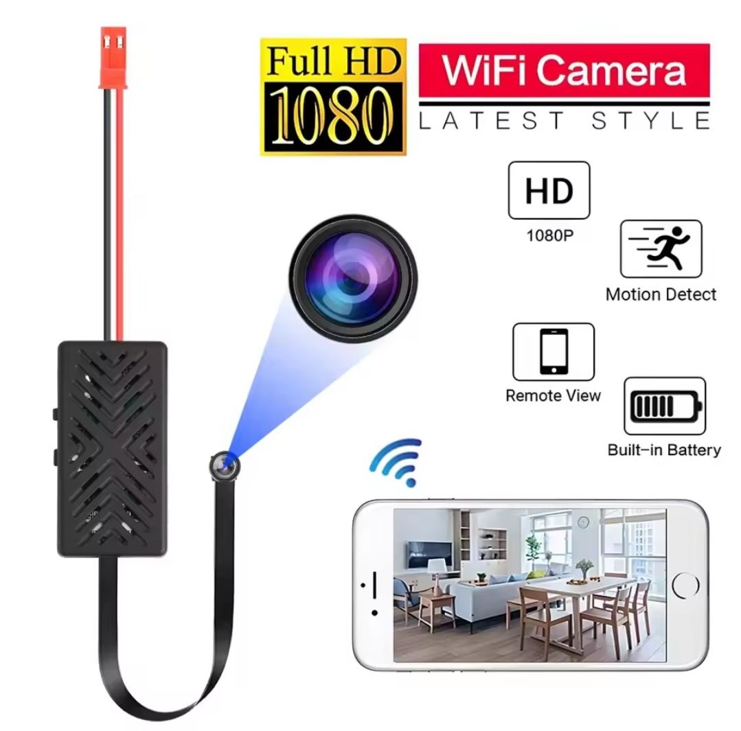 Kamera Mini Szpiegująca WiFi HD 1080P na baterie 18650 + KartaSD32GB