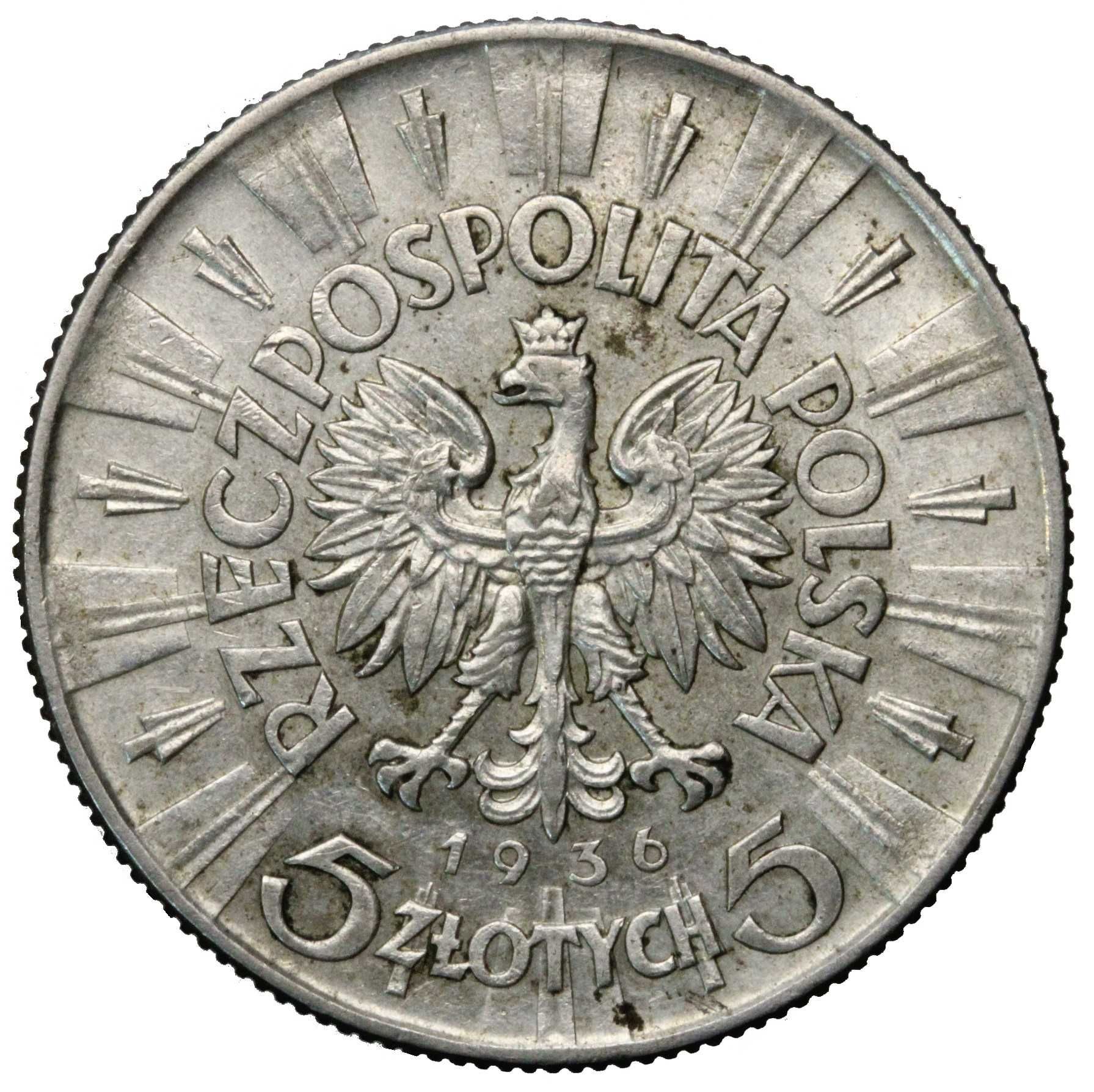 1936r. - 5 Złotych - Józef Piłsudski