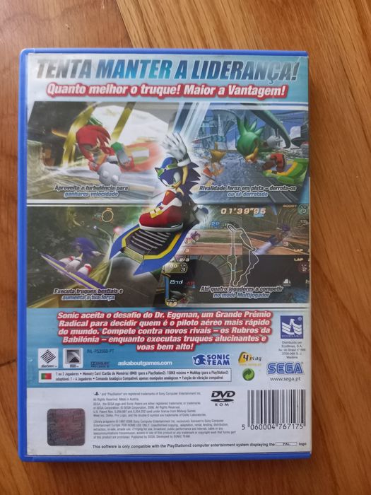 Jogo PlayStation2 Sonic Riders