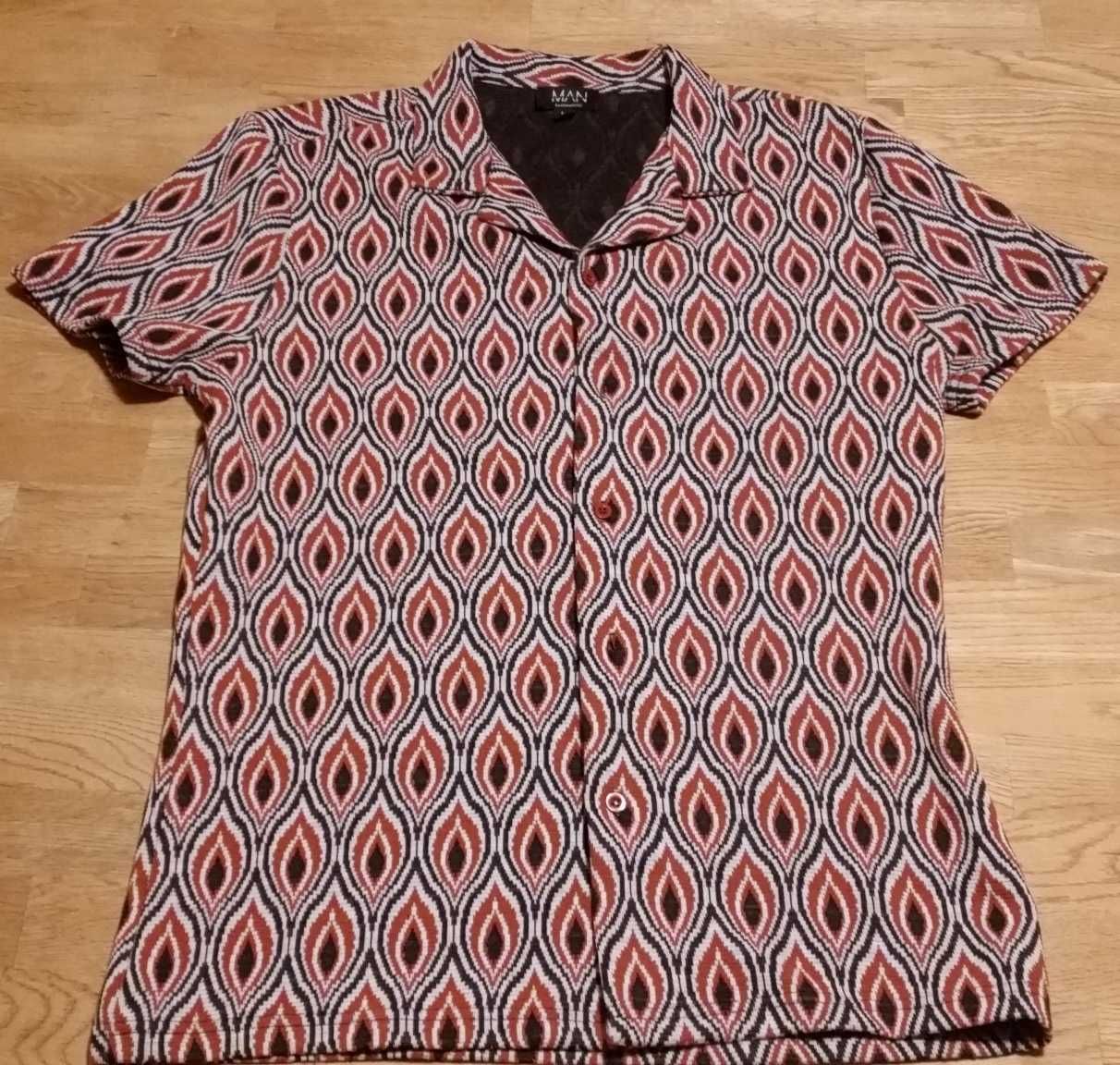 Knitted MUSCLE slim fit koszula S/M/L t-shirt taliowana revere polo