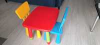 Stolik krzesła ikea mamut- półki gratis