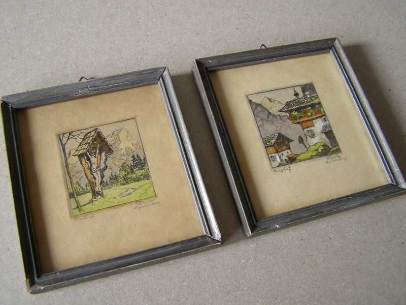 Akwaforty barwne- Willi Foerster,sygn.