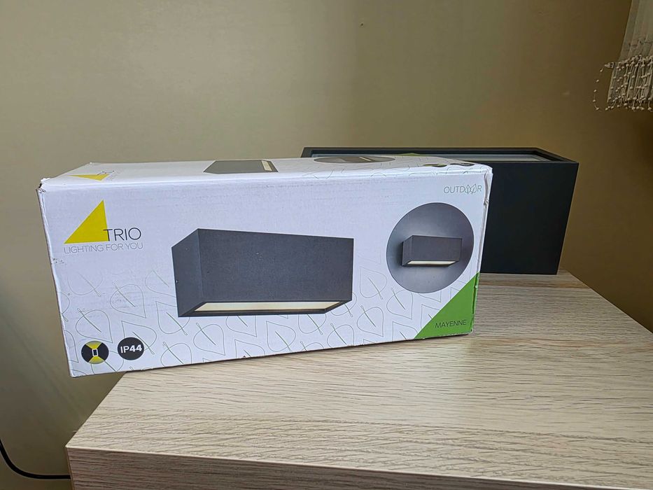 Kinkiet ścienny Mayenne, zewnętrzny,  antracyt