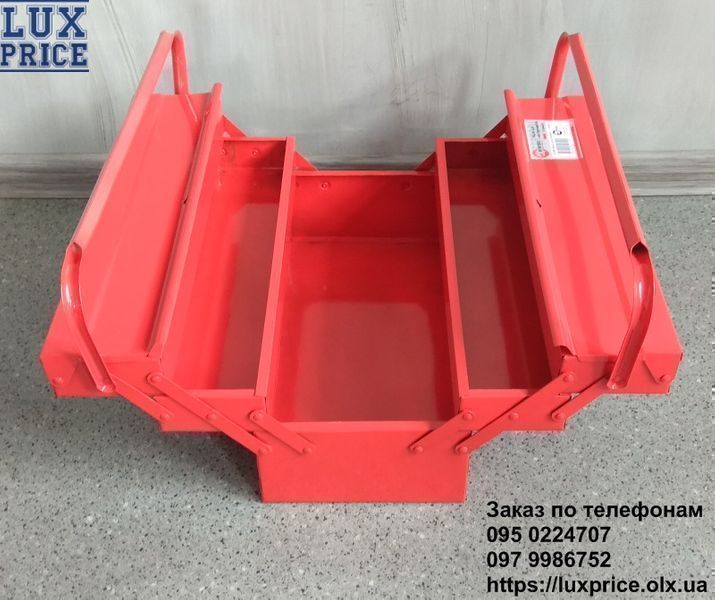 Ящик для инструментов металлический 450 мм, 5 секций INTERTOOL HT-5045