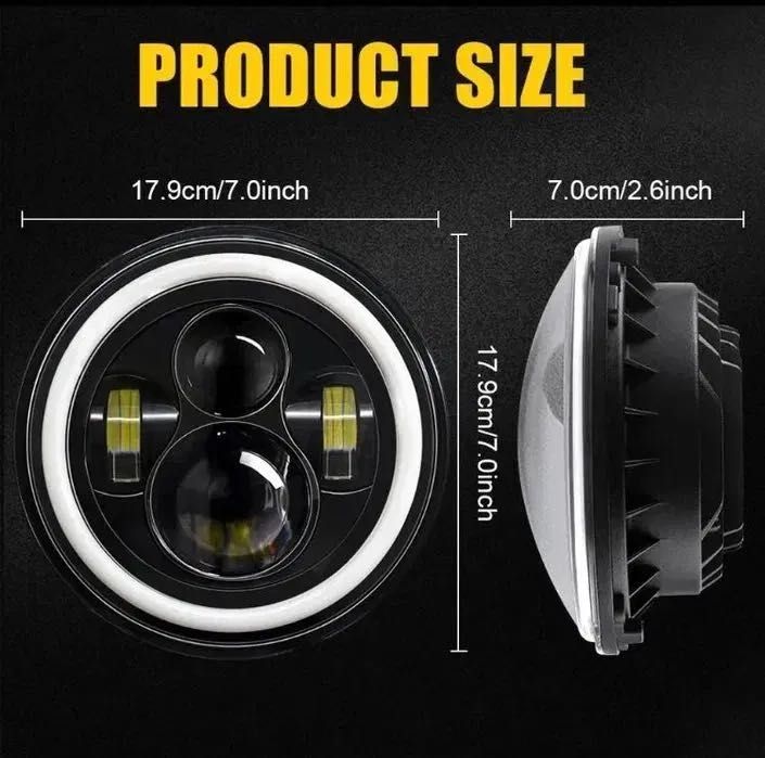 LED фара 7 дюймів