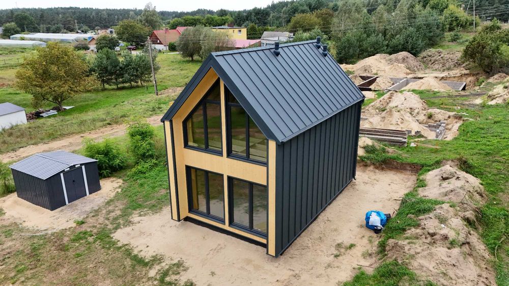 Dom drewniany, szkieletowy, całoroczny,domek letniskowy L302 PLUS 40m2