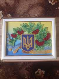 Картина бисером «Герб Украины»