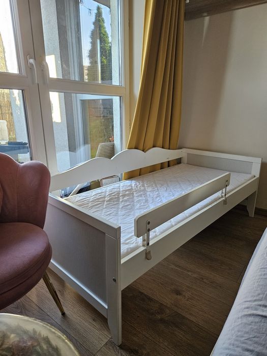 Łóżko dziecięce z barierką Ikea Hensvik 11333 biale