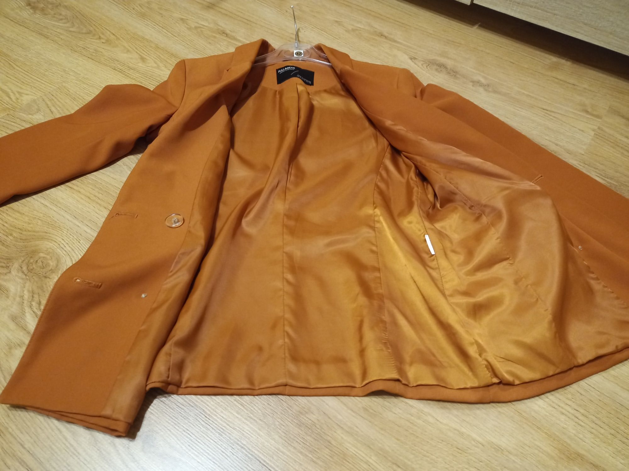 Marynarka Bershka żakiet 36 ceglasty rudy