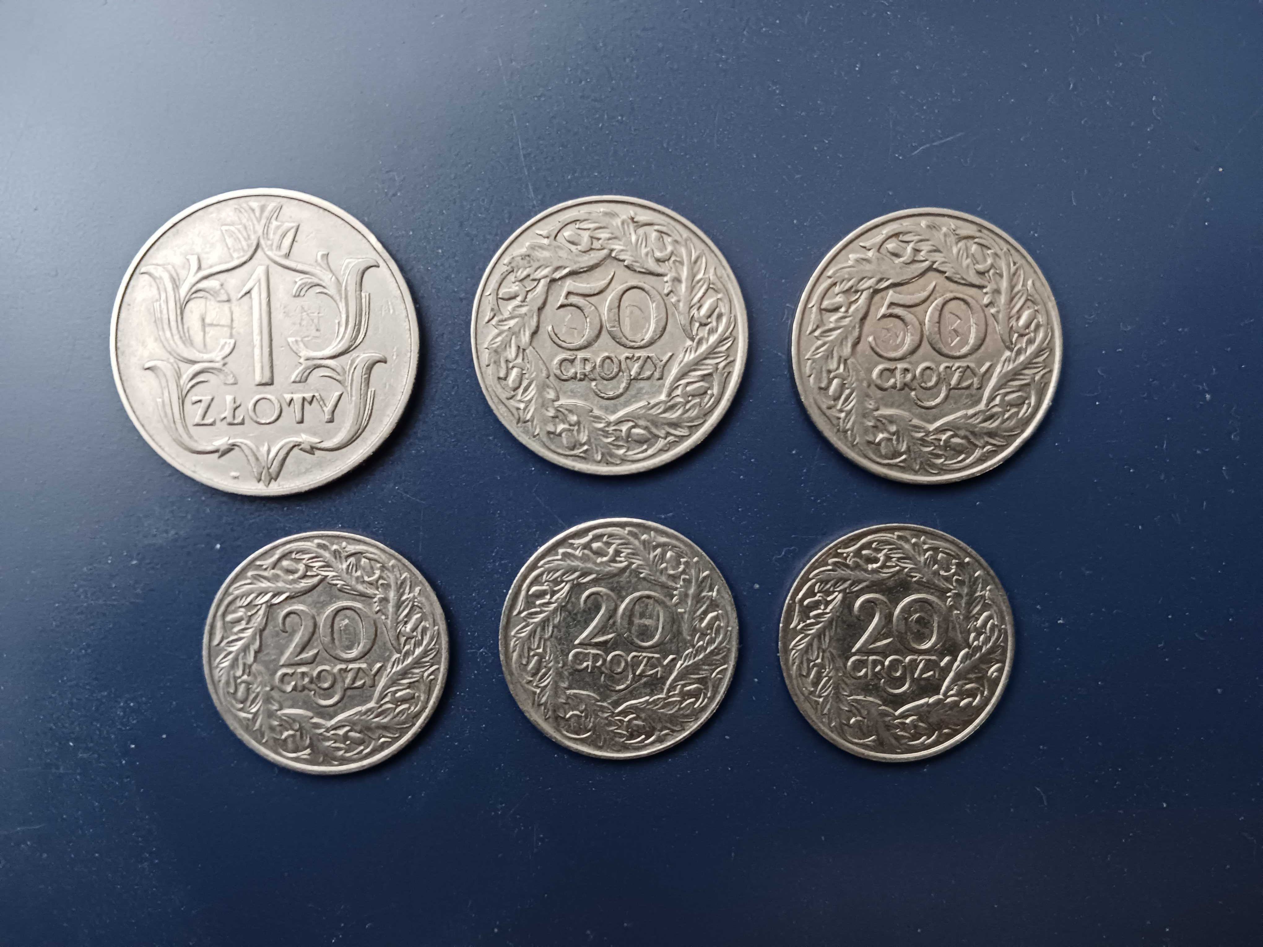 Monety z 1923 r, 1929 - 6 sztuk