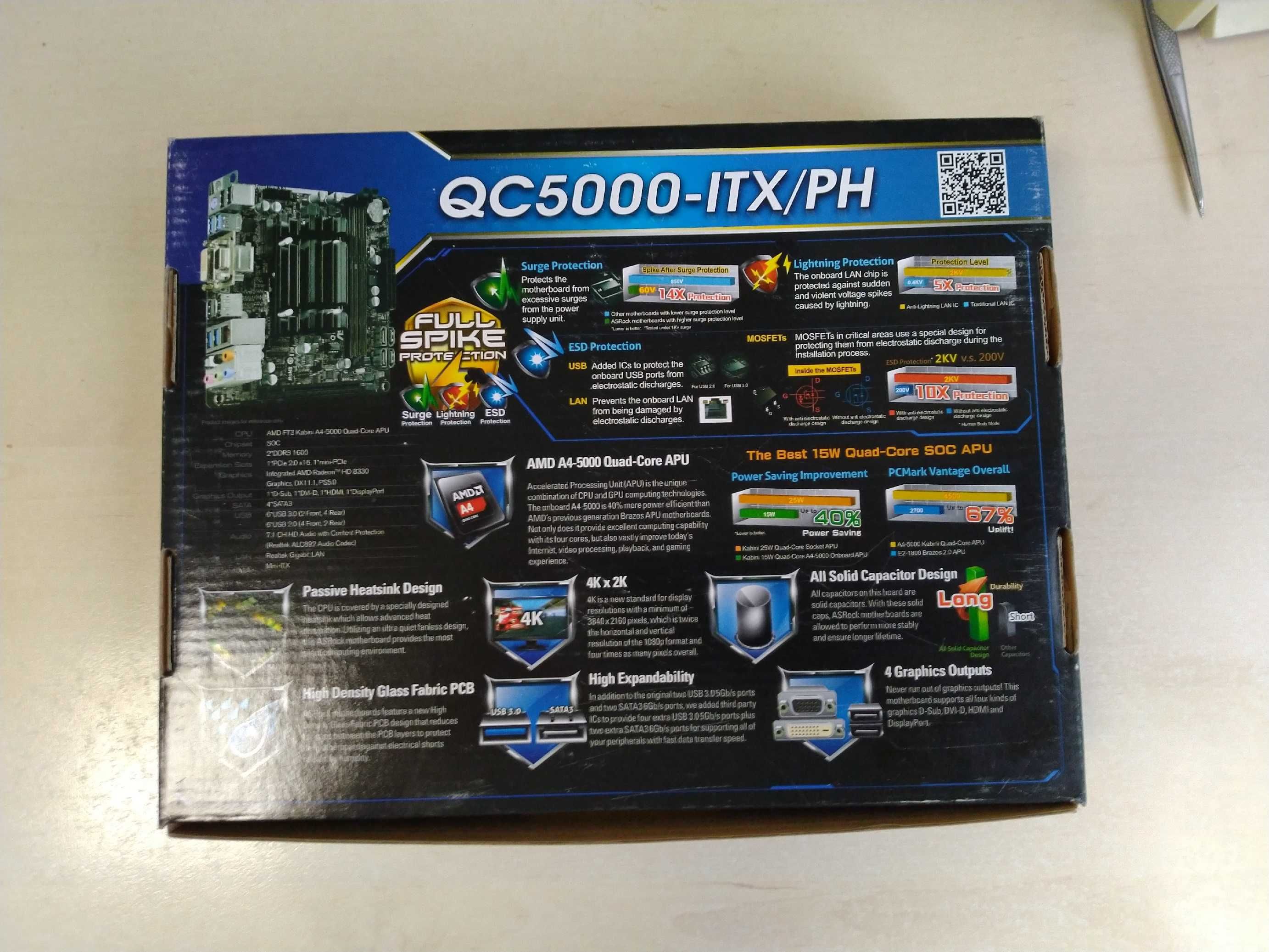Asrock QC5000-ITX/PH (A4-5000) ідеальний робочий стан.