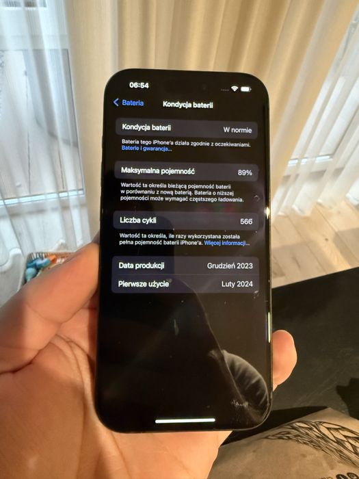 iPhone 15 Pro 128GB Black Titanium uzywany bdb 89% Wrocław