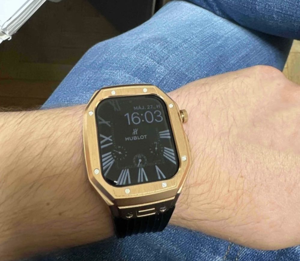 Caixa de Proteção Luxo Apple Watch – Aço Inoxidável