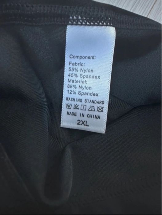 Body Damskie Shapewear Regulowany Gorset Czarny XXL