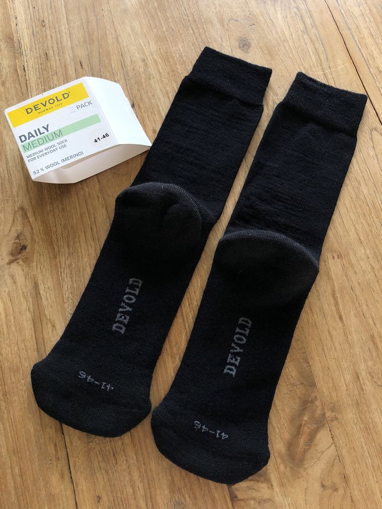 Skarpety wełniane Devold merino czarne 41-46