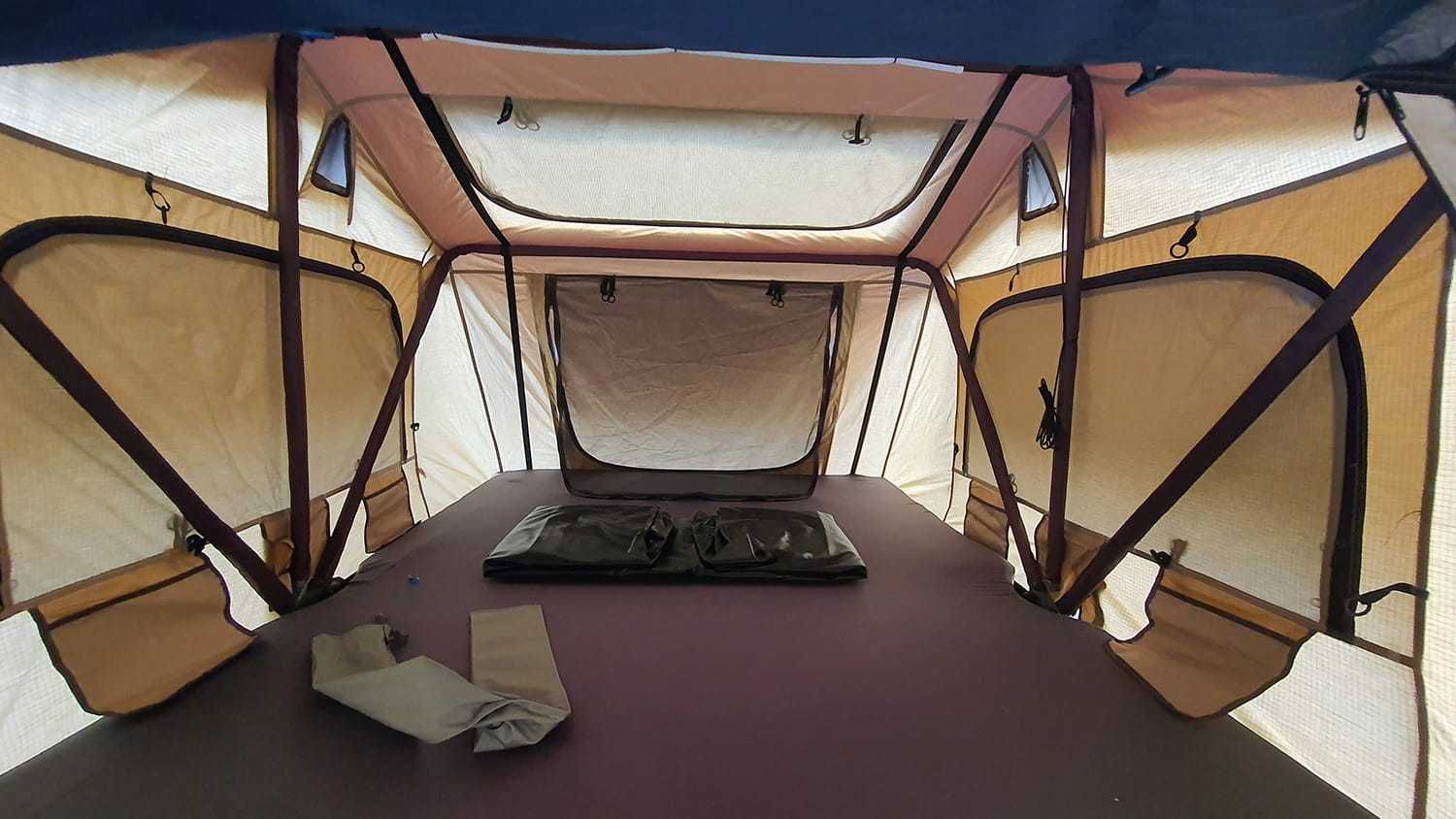 Namiot dachowy ALASKA 160 cm 4 osobowy LONG beżowy