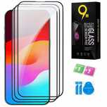 3 Szt Szkło Hartowane Do Iphone 16 Szybka Na Cały Ekran Pełne Full