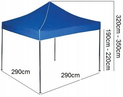 Nowy pawilon namiot ogrodowy 3x3 wzmocniony 26kg metalowy