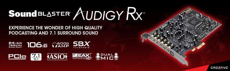 Placa Som PCIe Creative Sound Blaster Audigy RX 7.1 Eax HD 106 dB SBX64550702779907121