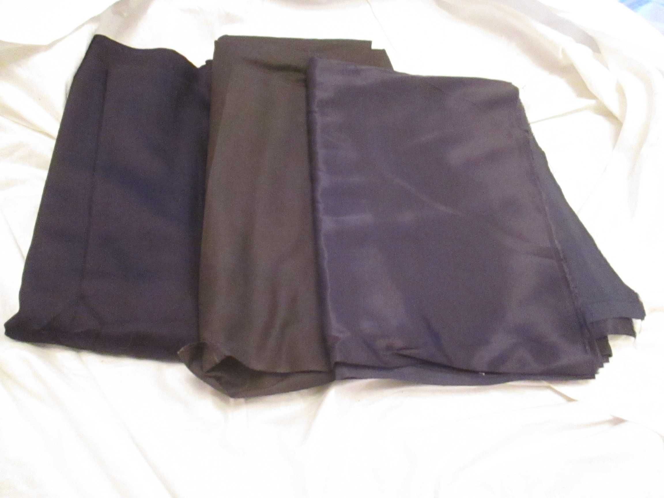 Три отреза подкладочной ткани