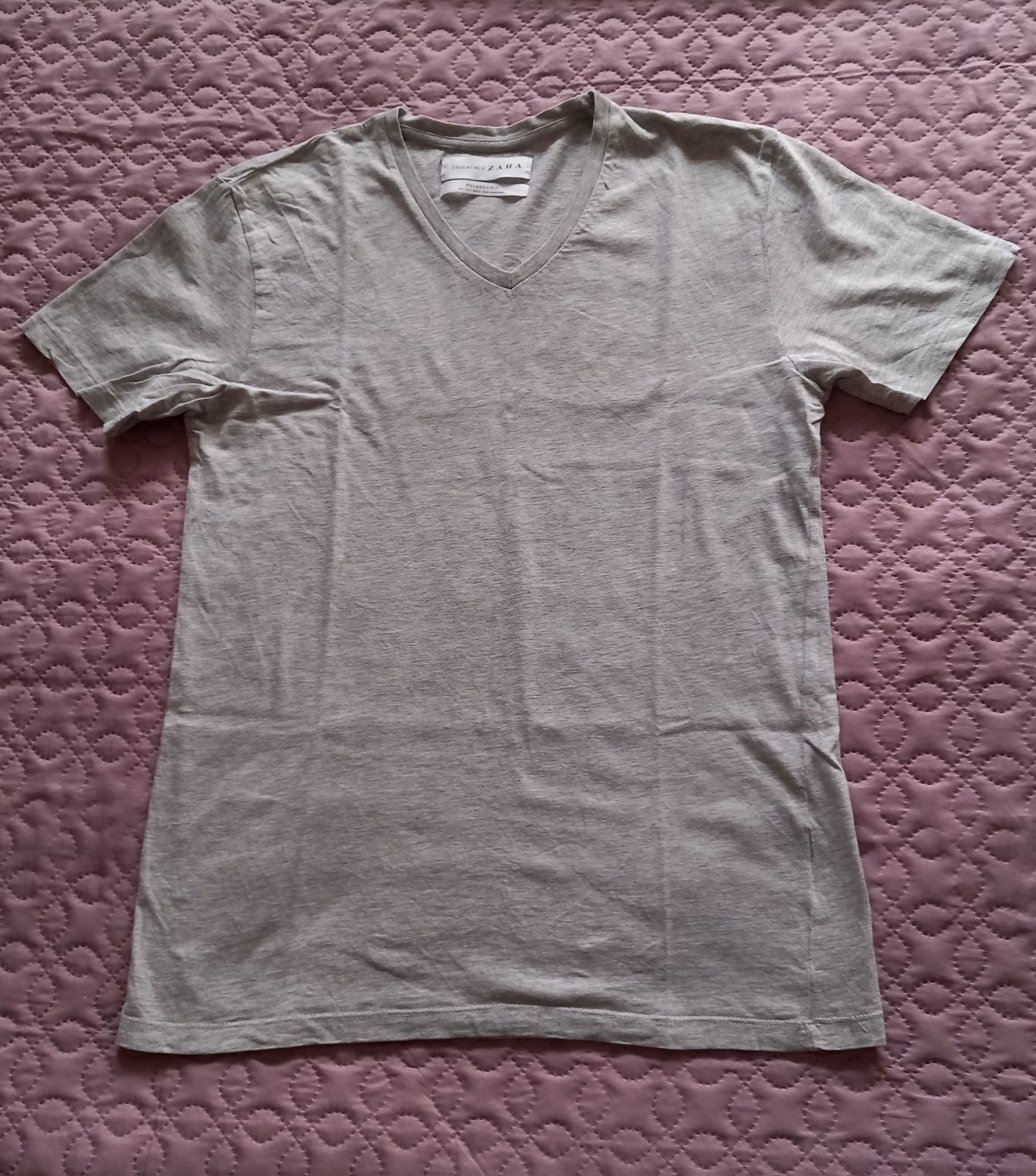 Szary T-shirt Zara