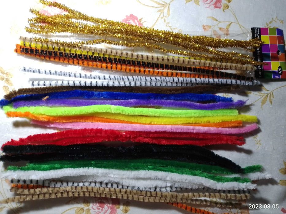 детям для творчества набор синель, бисер, бусины, пайетки, замочки