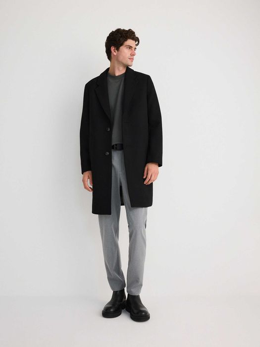 Płaszcz męski czarny reserved L