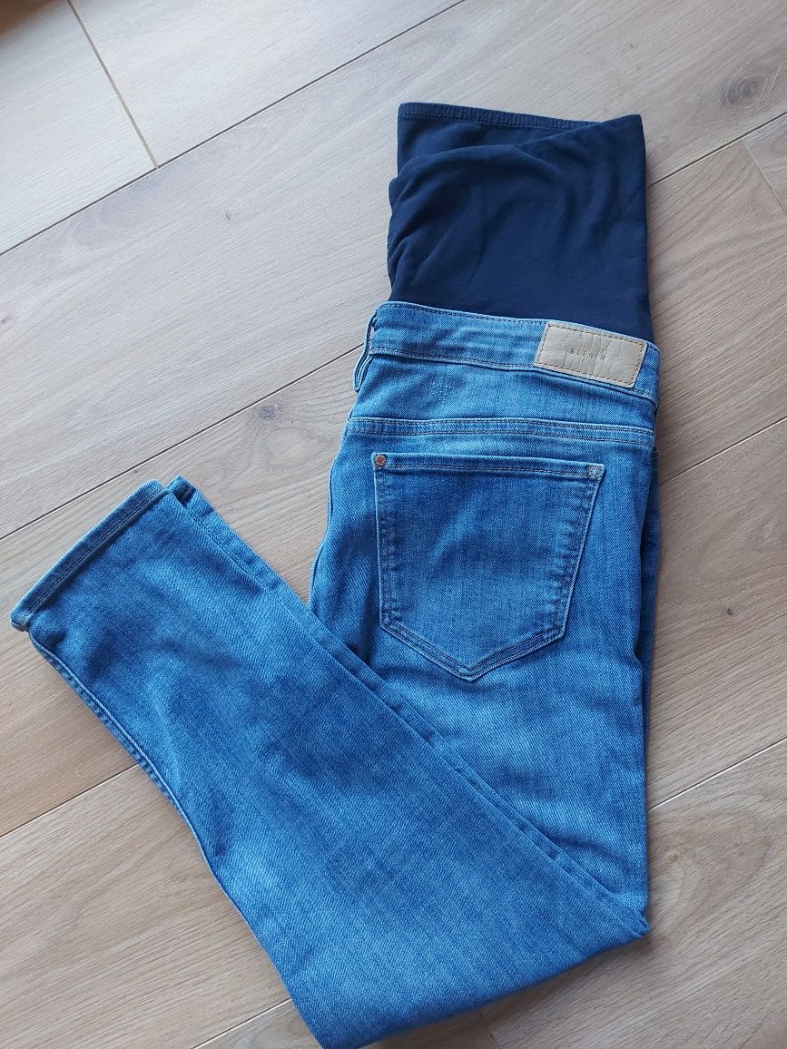 Skinny ankle jeans / jeansy ciążowe z panelem - H&M Mama rozm. 40 / L