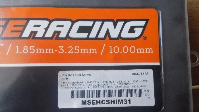 Шайби регулювання клапанів 10мм Aprilia KTM