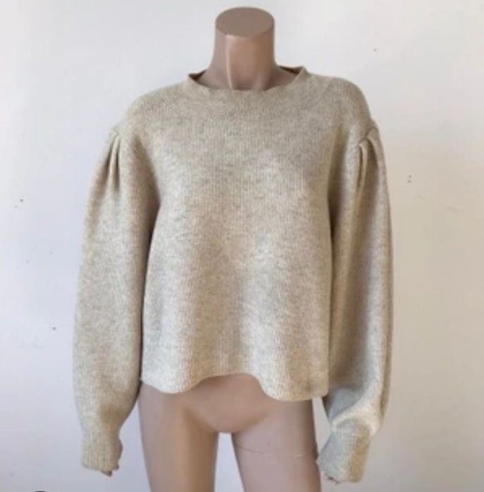 Sweter Mango bufiaste rękawy