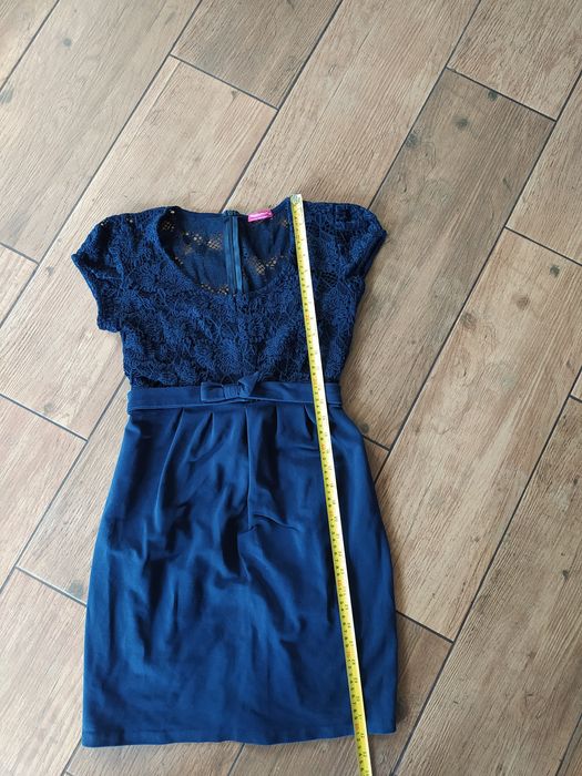 Ciążowa sukienka Happymum z krótkim XS elegancka do karmienia chrzest