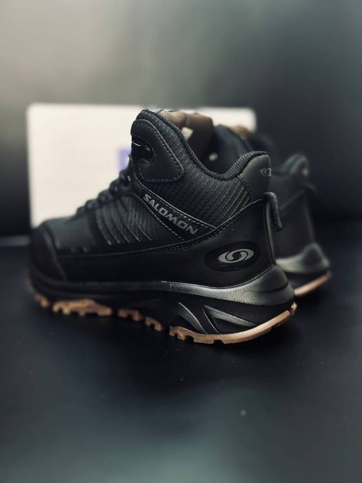 Ботинки мужские саломон Salomon / кожаные ботинки термо / не промокают