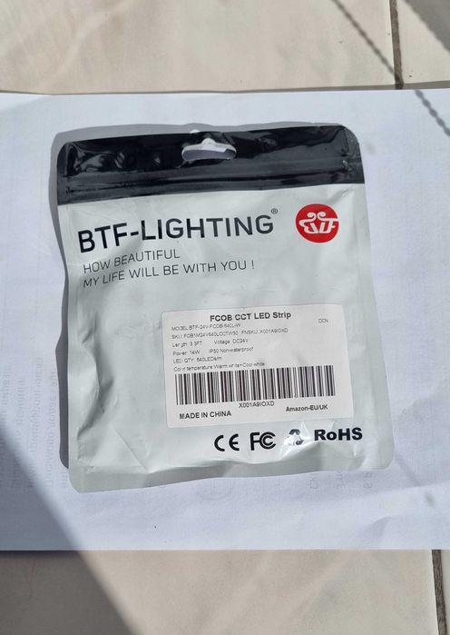 Світлодіодна стрічка BTF-24V-FCOB-64CL-W