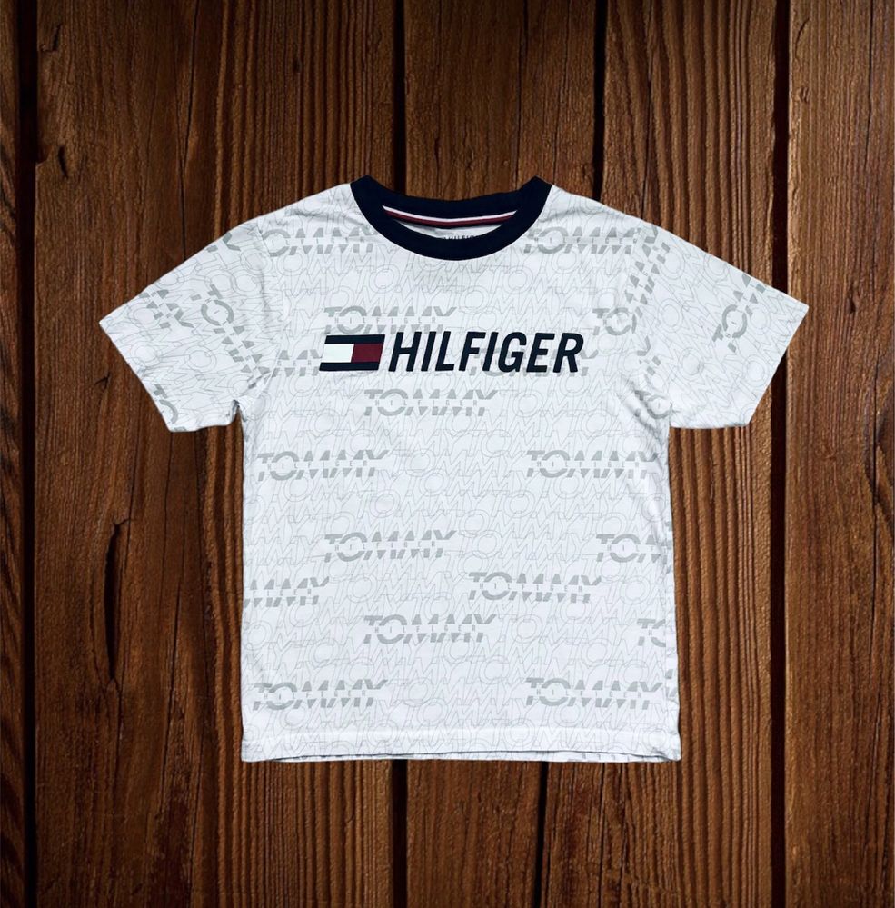 Оригінальна бавовняна футболка Tommy Hilfiger на хлопчика 8-10 років