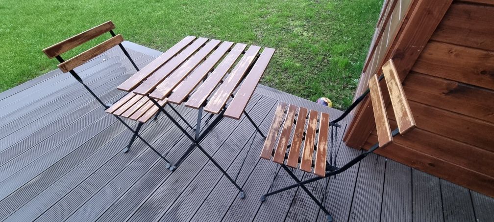Zestaw ogrodowy, stół + 2 krzesła, Ikea