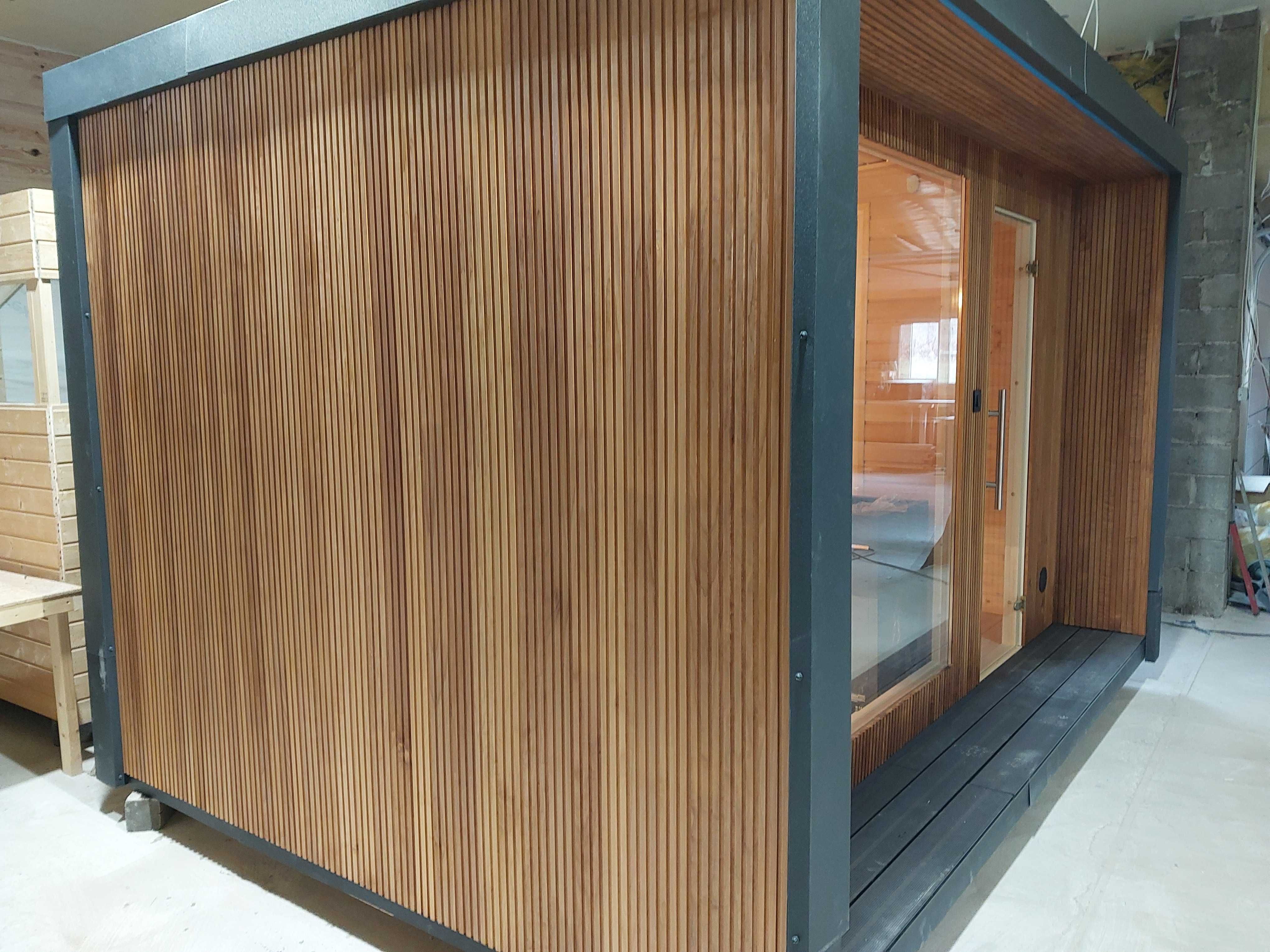 Sauna Zewnętrzna ARKAYA Thermo - 3,6 m x 2,4 m z przedsionkiem