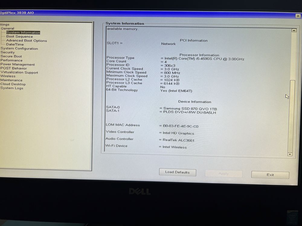 Komputer DELL AIO 3030 i5/12GB RAM/1TB WIn10PRO