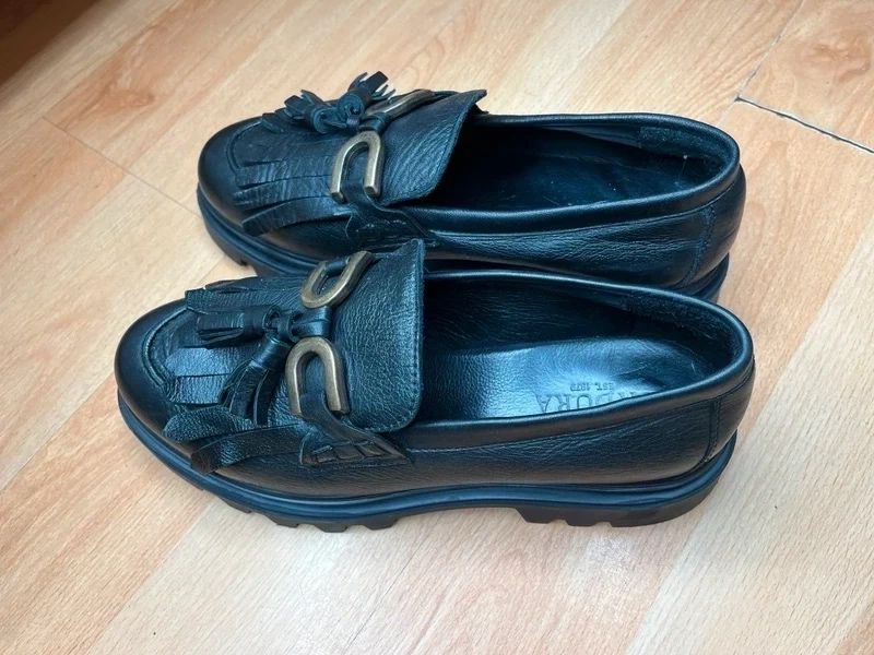 Mokasyny wkladane skórzane badura 41 z ozdobami