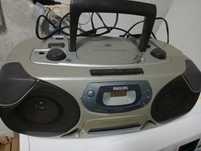 Rádio gravador cinza