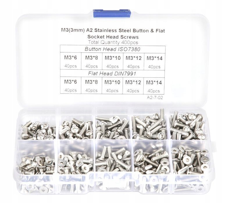 Śruby Imbusowe M3 Ze Stali Nierdzewnej Śruby Imbusowe Z Łbem 400Szt