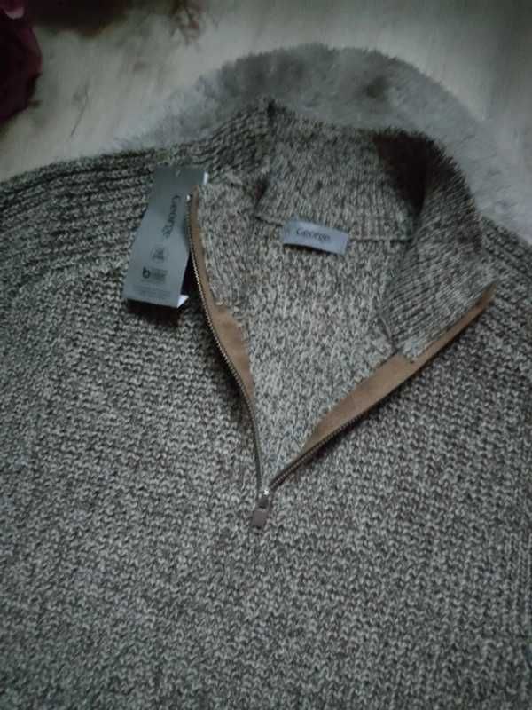 Nowy sweter męski George XL kardigan elegancki prezent