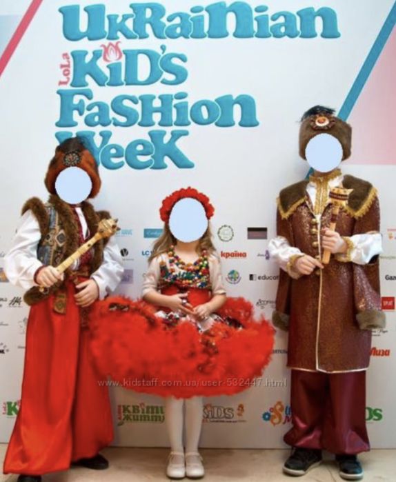 Український костюм дівчинці, 4-5 років, 104-120см