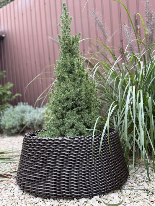 Плетена корзина кошик під ялинку,спідниця під ялинку,новорічний кошик