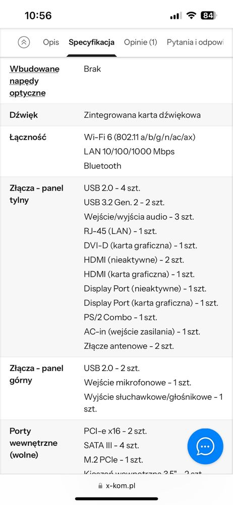 Stanowisko komputerowe CAŁE