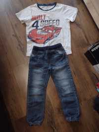 Spodnie jeansowe i bluzka zygzak McQueen 116