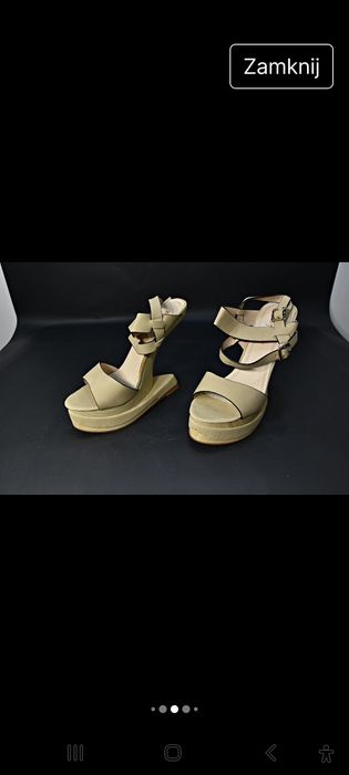 Sandały koturny futurystyczny obcas rozmiar 40