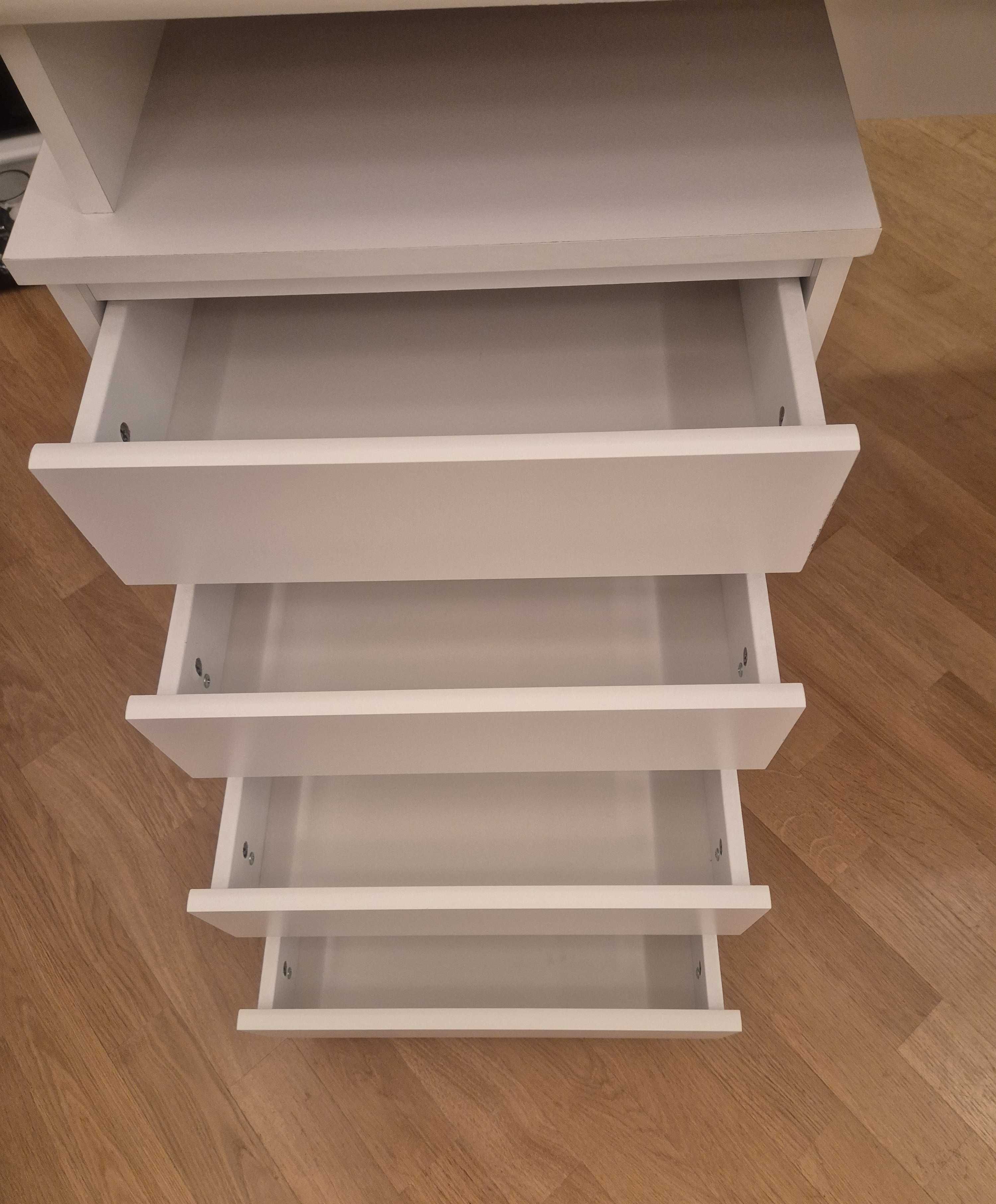 Biurko 118 x 60 x 75 białe + krzesło biurkowe